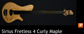 Sirius Fretless 4 Curly Maple